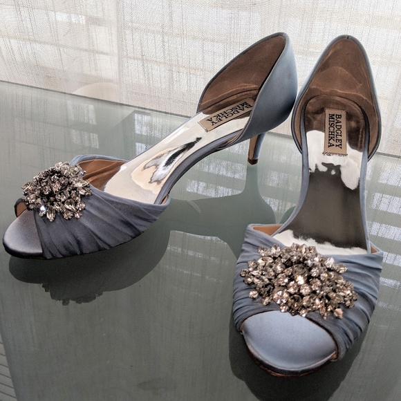 Badgley Mischka Wedding Sabine peep toe heels 7 - Picture 2 of 5